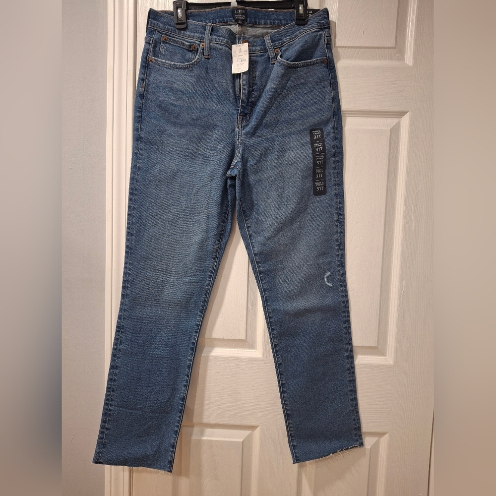 J. Crew Men Straight Leg Jeans in Blue